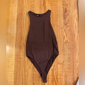 Zara Women's Polyamide Halter Bodysuit